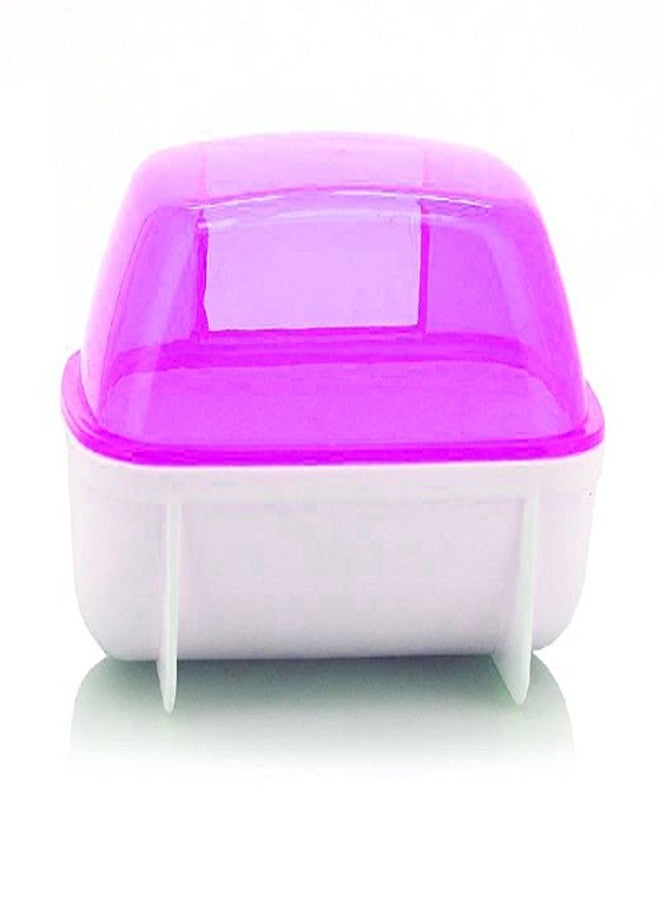 Sage Square Bath Sand Tub Cum Bathroom Cum Litter Tub for Hamster/Dwarf/Gerbil/Chinchilla/Mice (Pink) - Image 5